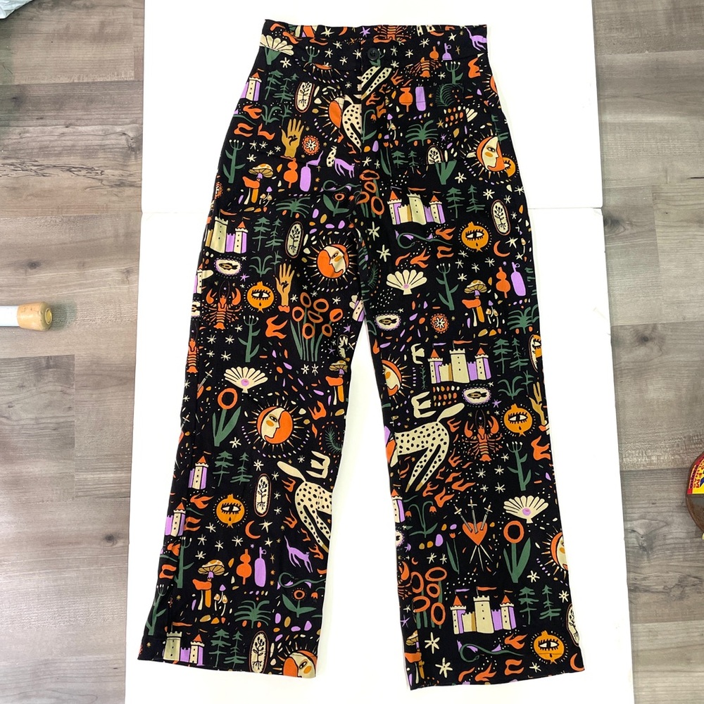 Nooworks Casual Bell Pants in Tarot Garden, rare & out-of-print